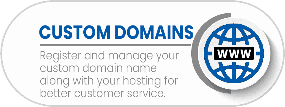 Buy and Register your own custom domain name. Use your custom domain name for emails and a website.